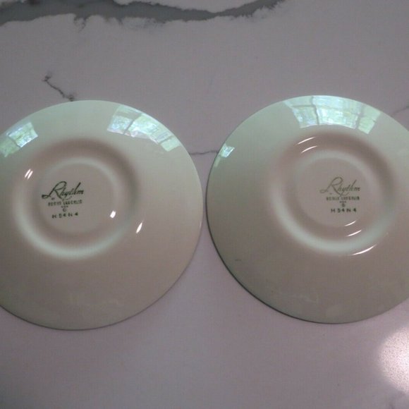 Homer Laughlin Rhythm Capri Vintage Mid-Century 6" Saucers (2) - Picture 2 of 2